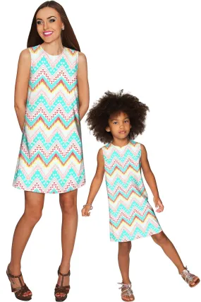 Chevron Please Adele Shift Floral Mommy and Me Dresses