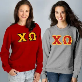 Chi Omega 9oz. Crewneck Sweatshirt, 2-Pack Bundle Deal - G120 - TWILL