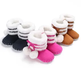 Children Winter Booties Pom Pom