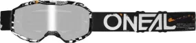 Children's Motocross Goggles B-10 Attack Oneal, black and white