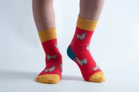 Children’s Red Llama Bamboo Socks