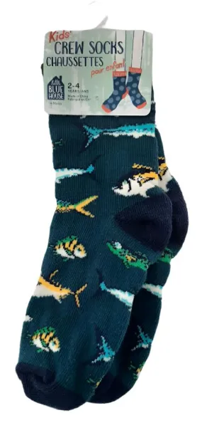 Children's Socks Green Shark    2-4yr  so3gamf001