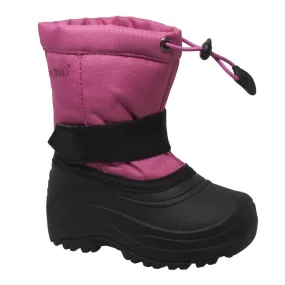 Children's Winter Tecs Nylon Winter Boots Pink & Black