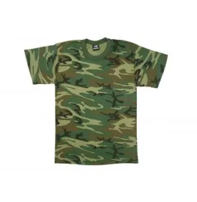 Childrens Woodland Camo Heavyweight T-Shirt