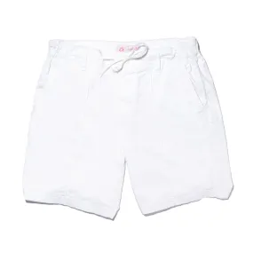 Chino Shorts w/ Drawstring Waist - White