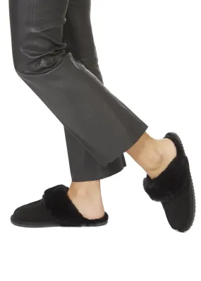 Classic Black Sheepskin Slippers