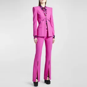 Classy Suave Womens Fancy Pantsuit | Cutout Modern Blazer | Dressy Pantsuit | Co ord Sets