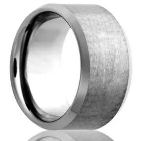 Cobalt Men's 7MM Bevel Edge Satin Center Ring - Size 11