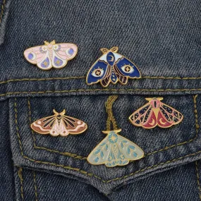 Colorful and Vibrant Spiritual Insect Enamel Brooch Pins