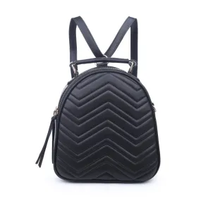 Constance V Stitch Double Zip Backpack