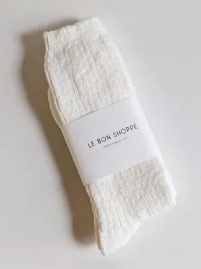 Cottage Socks - White Linen