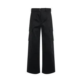 Cotton Gabardine Pants in Black