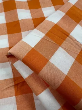 Cotton Gingham XL - Orange - 112cm