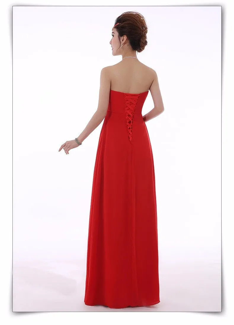 Crystal Chiffon Bridesmaid Evening Dresses at Bling Brides Bouquet online Bridal Store