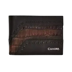 Cuadra Men's Brown Caiman Woven Wallet DU483