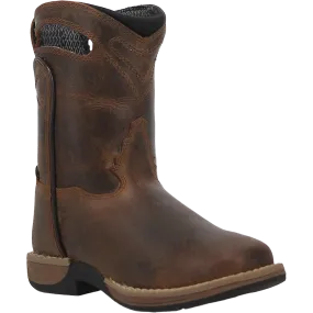 Dan Post Boy's Hayden Square Toe Brown Leather Pull On Boots DPC3962