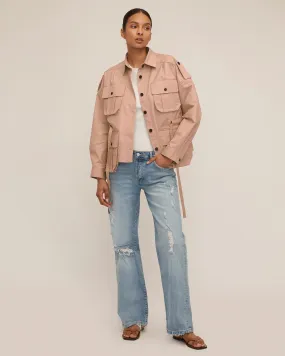 Dante Crisp Canvas Cropped Utility Jacket