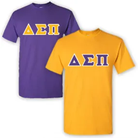 Delta Sigma Pi Lettered T-Shirt, 2-Pack Bundle Deal - TWILL