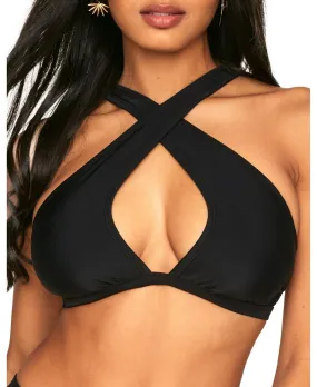 Demi-season women's swimsuit with bra Adore Me, black