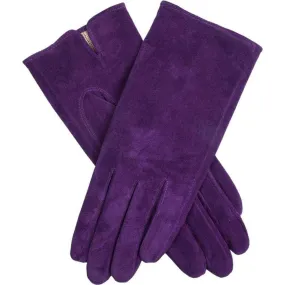 Dents Emily Plain Suede Gloves - Amethyst