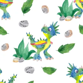 Dinosaur Fabric, DC15, Spiky Dinos, Cotton or Fleece 2073