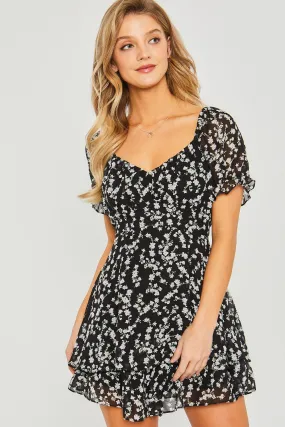 Ditsy Floral Short Sleeve Romper