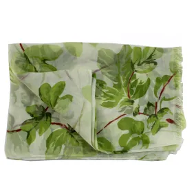 Dolce & Gabbana Women Scarf Green Floral - Chiffon Silk Shawl SALE