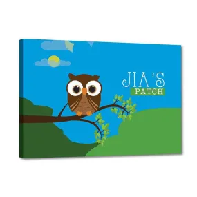 Door Name Plate for Children's Room - Owl