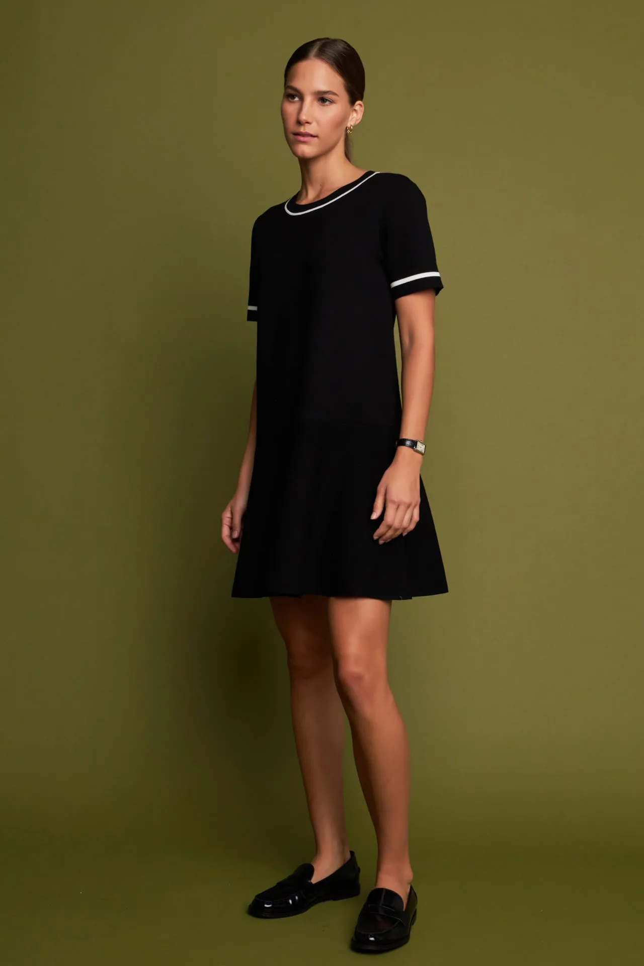 English Factory - Knit Contrast Mini Dress