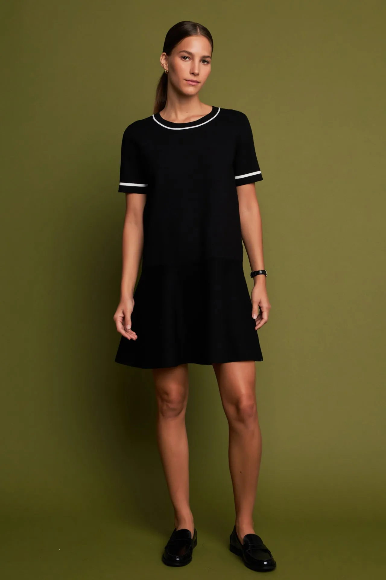 English Factory - Knit Contrast Mini Dress