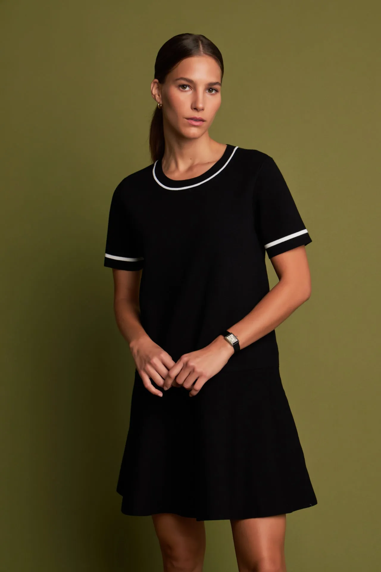 English Factory - Knit Contrast Mini Dress