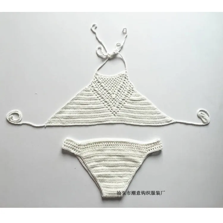 Europe explosion hook hand woven suit sexy bikinis beach bikinis bra swim suit