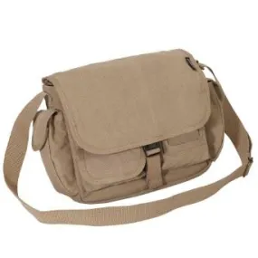 Everest Luggage Canvas Messenger Bag - Khaki