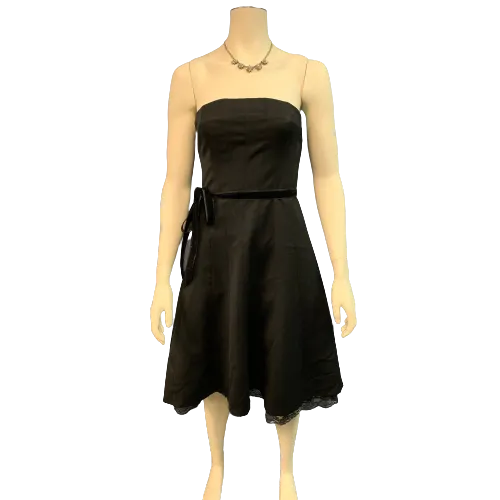 Express Black Strapless Organza Dress Size 6