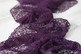 Fabric Lace Wrap in Purple