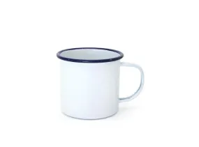 Falcon Enamel Mug 350ml White/Blue