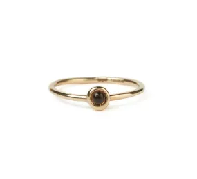 'Fearful' Smoky Quartz Emotion Ring