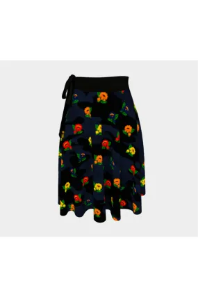 Floral Camo Wrap Skirt