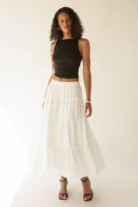 FOUR TIERED MAXI SKIRT