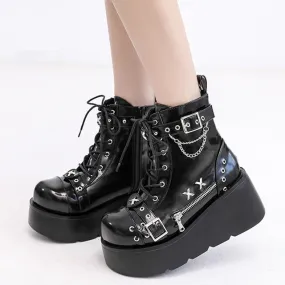 Funki Buys | Boots | Women's New Gothic Style Platform Boots