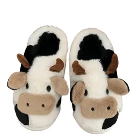 Funki Buys | Shoes | Women's Cute Plush Warm Cow Slippers