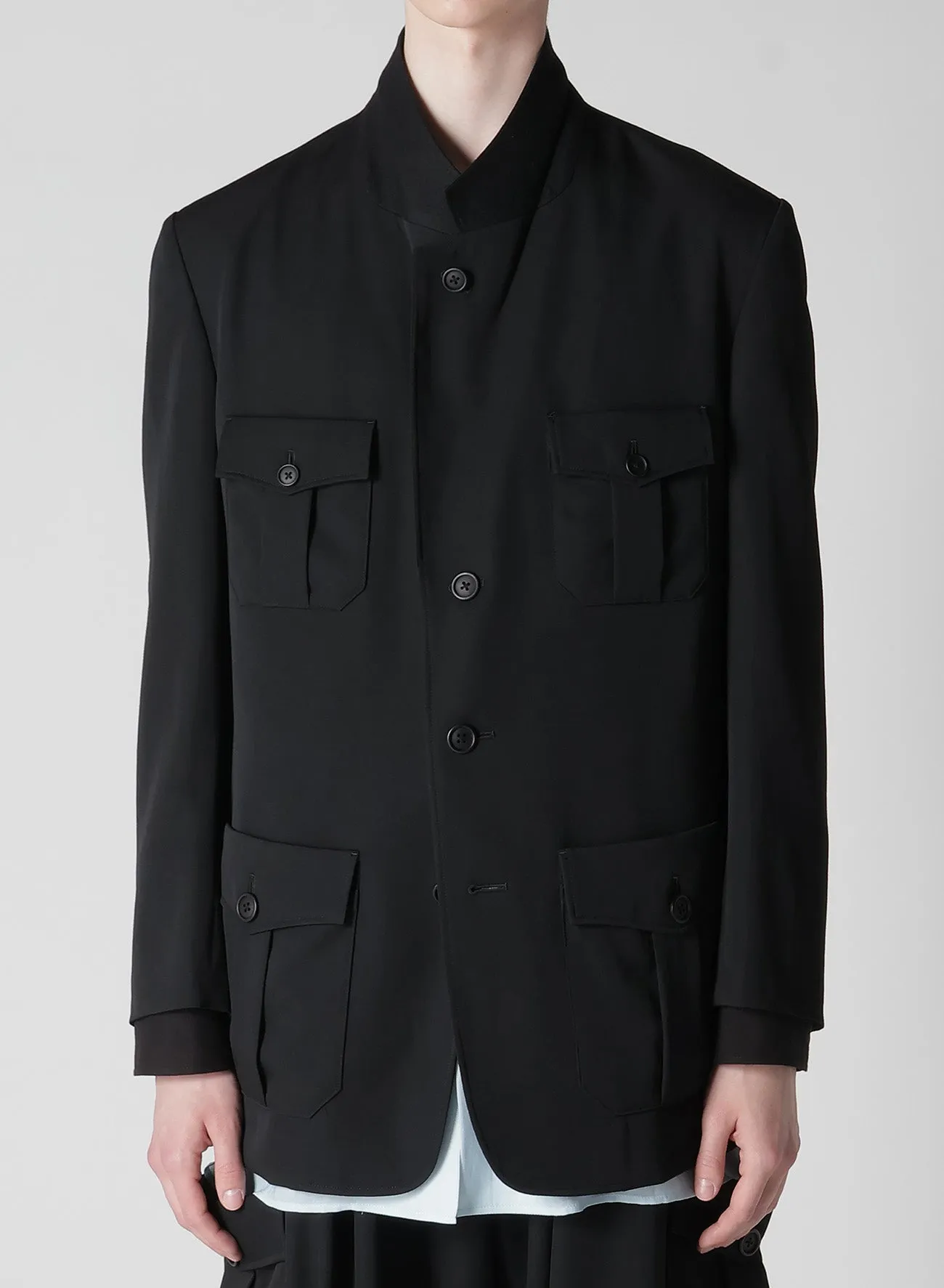 GABARDINE 4-POCKET 3-BUTTON JACKET