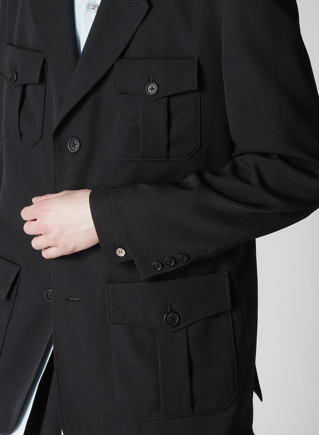 GABARDINE 4-POCKET 3-BUTTON JACKET