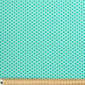 Geometric & Dots Collection Turquoise Circle & Quadrilateral Cotton Prints