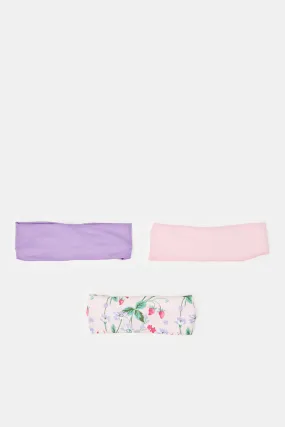 Girls Assorted Printed Hair Band Set (Pack of 3)