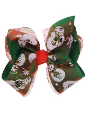 Girls Christmas Bow Hair Clip