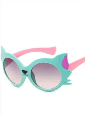 Girls Polarized Cartoon Cat Eye Sunglasses