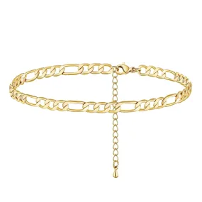 Gold Figaro Ankle Bracelets