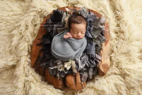 Gray Stretch Knit Newborn Baby Wrap