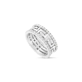 Greek Logo Diamond Eternity Band